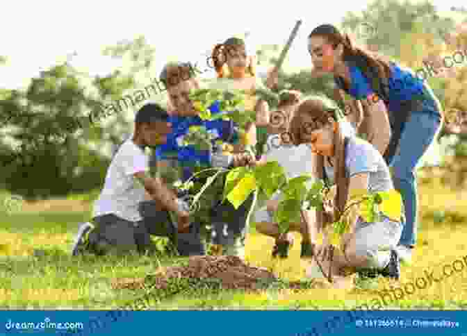 A Group Of Arbor Girls Planting Trees In A Neighborhood Park, Surrounded By Smiling Children The Arbor Girls