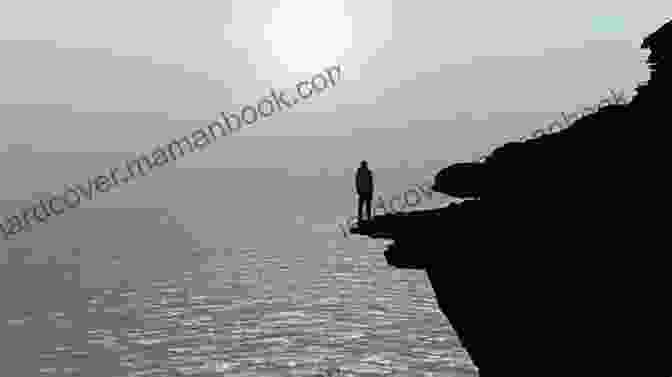 A Lone Figure Stands On The Edge Of A Vast Horizon, Gazing Out Over The Endless Ocean. The Stranger In The Lifeboat