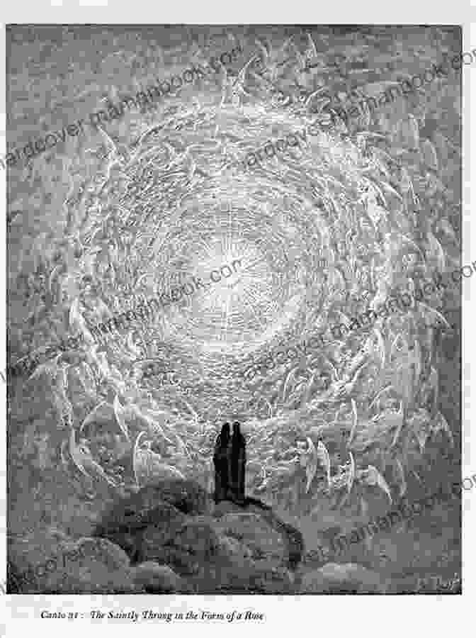 Dante And His Companions Reaching The Celestial Heights Of Paradise, Surrounded By Radiant Light And Divine Beings. Dante S Divine Comedy As Told To Young People